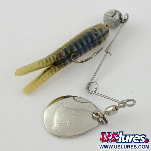 Vintage   Johnson Beetle Spin, 3/16oz Nickel / Yellow / White fishing #23914
