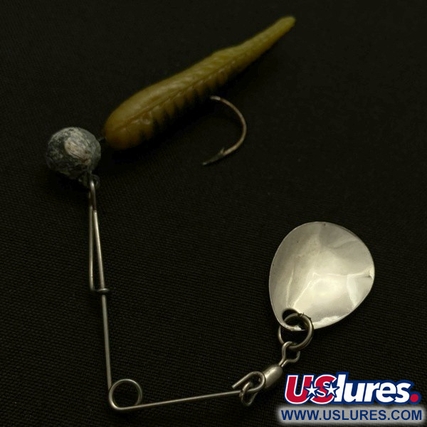Vintage   Johnson Beetle Spin, 3/16oz Nickel / Yellow / White fishing #23914