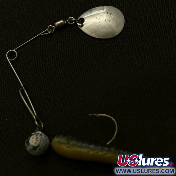 Vintage   Johnson Beetle Spin, 3/16oz Nickel / Yellow / White fishing #23914