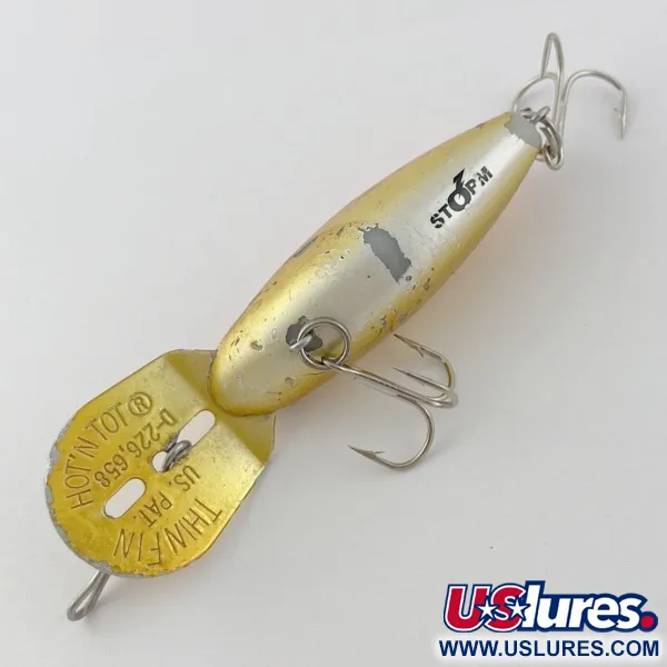 Vintage Storm Hot'N'Tot Thin Fin, 1/4oz Gold / orange fishing lure #23920