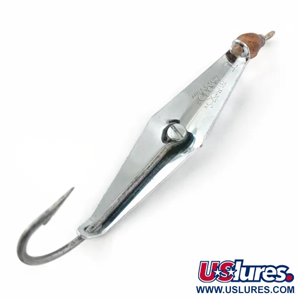 Vintage James E. Clark Clark Spoon 1, 1/4oz nickel fishing spoon #23923