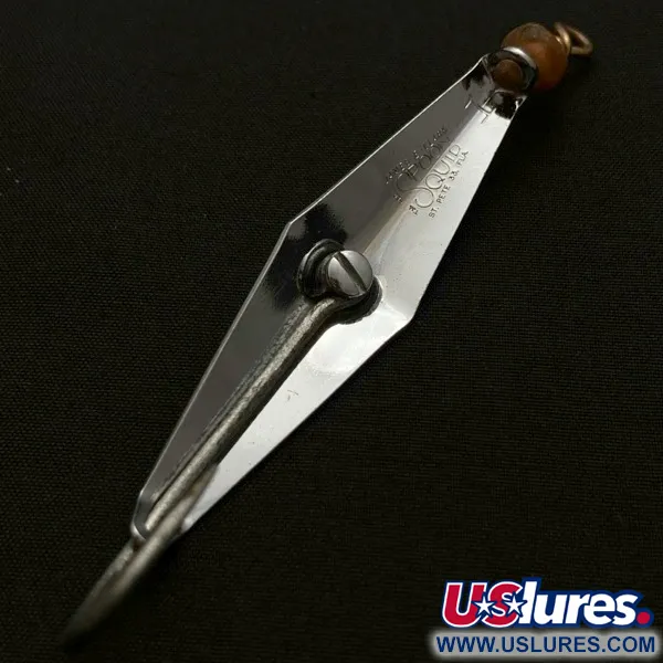 Vintage James E. Clark Clark Spoon 1, 1/4oz nickel fishing spoon #23923