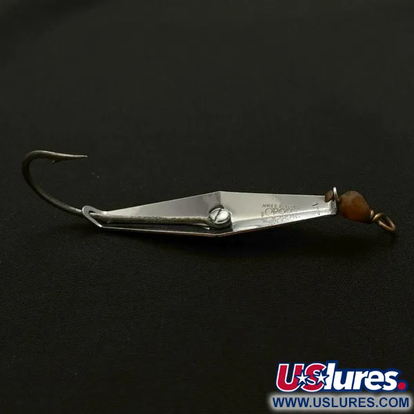 Vintage James E. Clark Clark Spoon 1, 1/4oz nickel fishing spoon #23923
