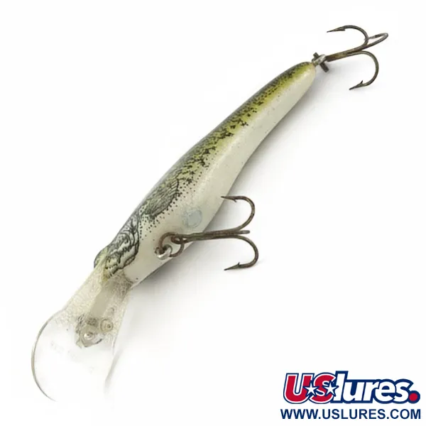 Vintage   Crankbait Corp Fingerling, 1/3oz green fishing lure #23924