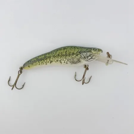 Vintage Crankbait Corp Fingerling, 1/3oz green fishing lure #23924