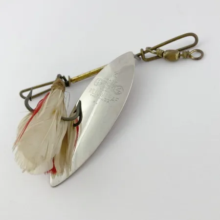 Vintage 4 Bros 4 Brothers Willow Leaf  Spinner, 1/2oz nickel/red spinning lure #23937