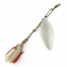 Vintage   4 Bros 4 Brothers Willow Leaf  Spinner, 1/2oz nickel/red spinning lure #23937