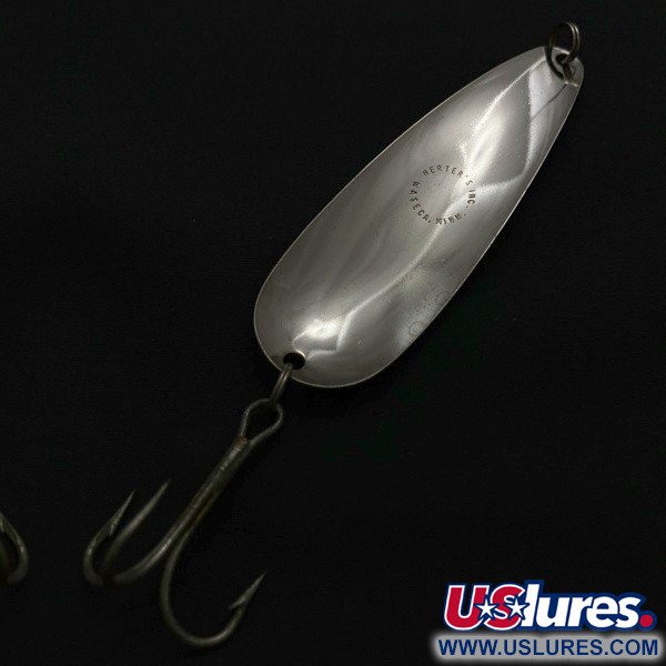 Vintage   Herter's Spoon, 3/4oz nickel/red eyes fishing spoon #23939