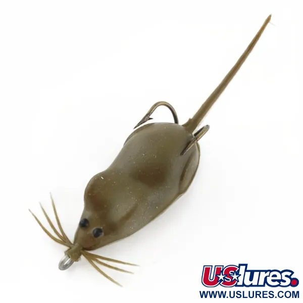 Vintage   Snag Proof Moss Mouse, 1/3oz Brown fishing #23940