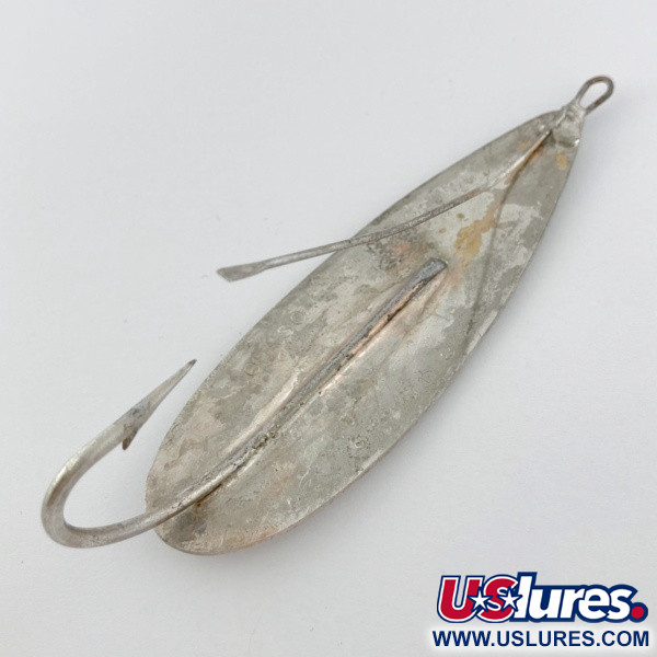 Vintage   Johnson Silver Minnow Weedless, 1oz nickel fishing spoon #23943