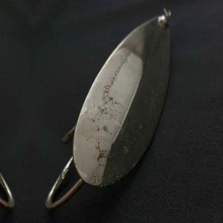 Vintage Johnson Silver Minnow Weedless, 1oz nickel fishing spoon #23943