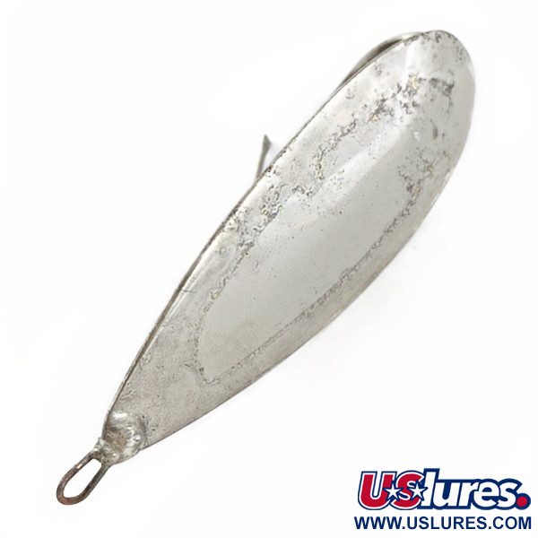 Vintage   Johnson Silver Minnow Weedless, 1oz nickel fishing spoon #23943