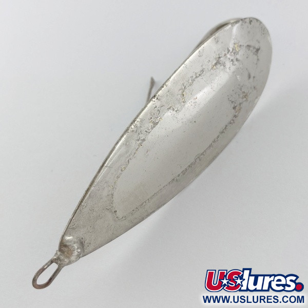 Vintage   Johnson Silver Minnow Weedless, 1oz nickel fishing spoon #23943