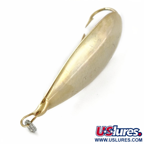 Vintage   Johnson Silver Minnow Weedless, 1/2oz  Crystal (Golden Crystal) fishing spoon #23944
