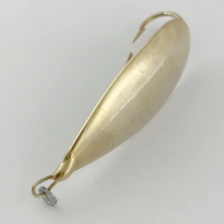 Vintage Johnson Silver Minnow Weedless, 1/2oz  Crystal (Golden Crystal) fishing spoon #23944