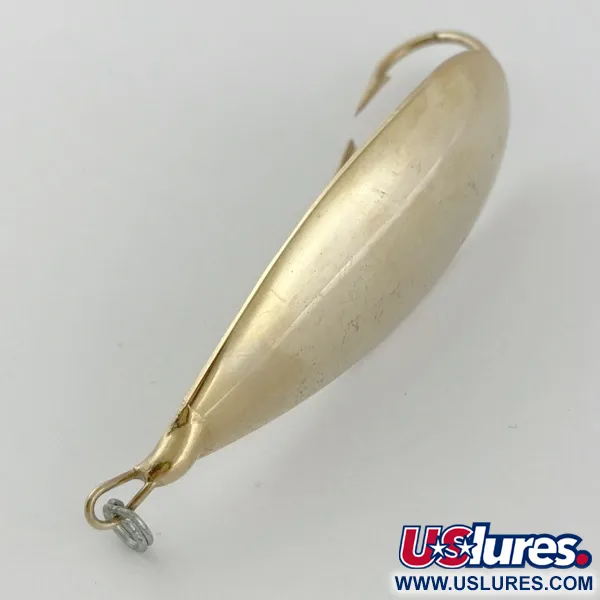 Vintage Johnson Silver Minnow Weedless, 1/2oz  Crystal (Golden Crystal) fishing spoon #23944