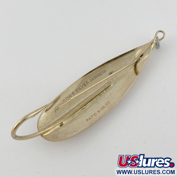 Vintage   Johnson Silver Minnow Weedless, 1/2oz  Crystal (Golden Crystal) fishing spoon #23944