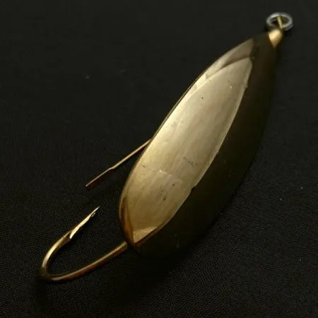 Vintage Johnson Silver Minnow Weedless, 1/2oz  Crystal (Golden Crystal) fishing spoon #23944