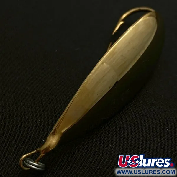 Vintage Johnson Silver Minnow Weedless, 1/2oz  Crystal (Golden Crystal) fishing spoon #23944