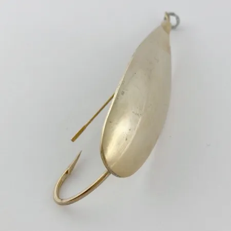 Vintage Johnson Silver Minnow Weedless, 1/2oz  Crystal (Golden Crystal) fishing spoon #23944