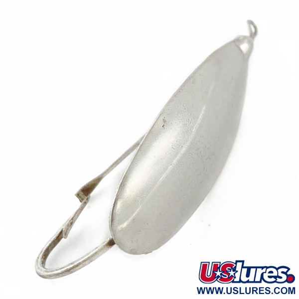 Vintage   Johnson Silver Minnow Weedless, 1/3oz nickel fishing spoon #23945