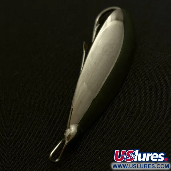 Vintage Johnson Silver Minnow Weedless, 1/3oz nickel fishing spoon #23945