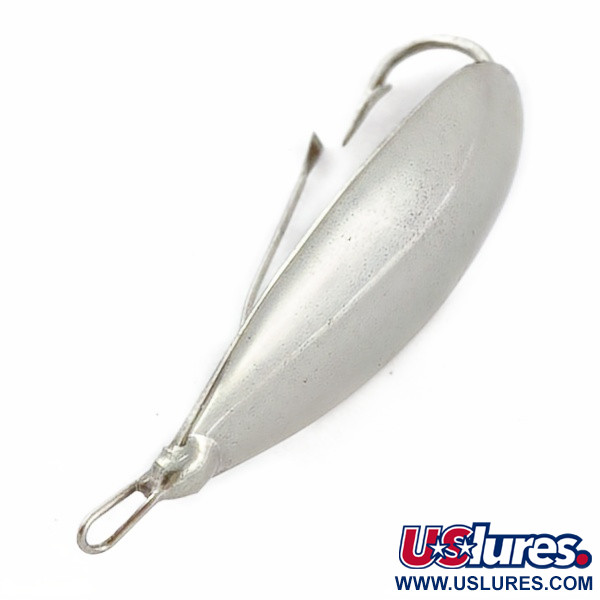 Vintage   Johnson Silver Minnow Weedless, 1/3oz nickel fishing spoon #23945