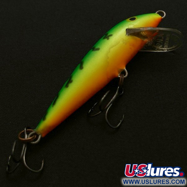Vintage   Rapala Countdown CD7, 1/4oz Fire tiger fishing lure #23946