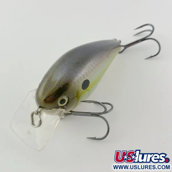 Vintage Strike King KVD 1.5 Silent square bill, 2/5oz Olive Sexy Shad fishing lure #23947