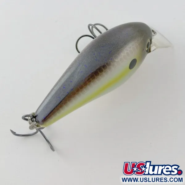 Vintage Strike King KVD 1.5 Silent square bill, 2/5oz Olive Sexy Shad fishing lure #23947