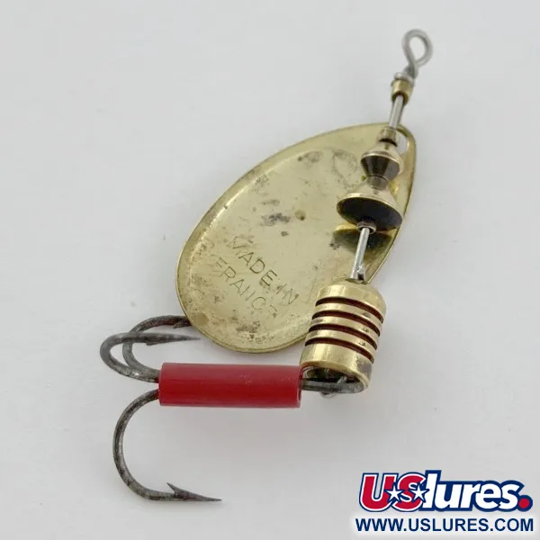 Vintage Mepps Aglia 2 (1960s), 3/16oz gold spinning lure #23949