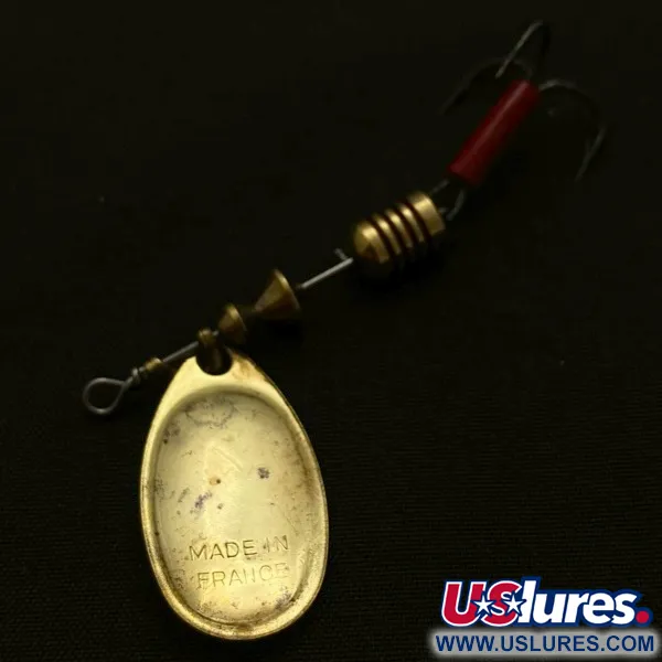 Vintage Mepps Aglia 2 (1960s), 3/16oz gold spinning lure #23949