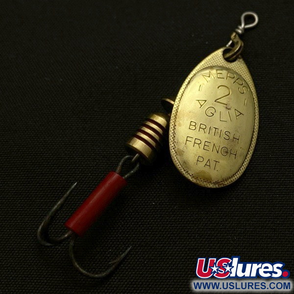 Vintage   Mepps Aglia 2 (1960s), 3/16oz gold spinning lure #23949