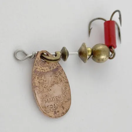 Vintage Mepps Aglia 0 (1960s), 3/32oz copper spinning lure #23950