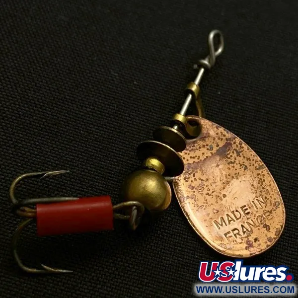 Vintage   Mepps Aglia 0 (1960s), 3/32oz copper spinning lure #23950