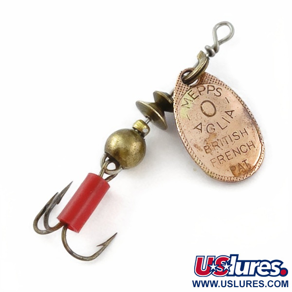Vintage   Mepps Aglia 0 (1960s), 3/32oz copper spinning lure #23950