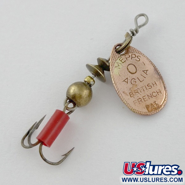 Vintage   Mepps Aglia 0 (1960s), 3/32oz copper spinning lure #23950
