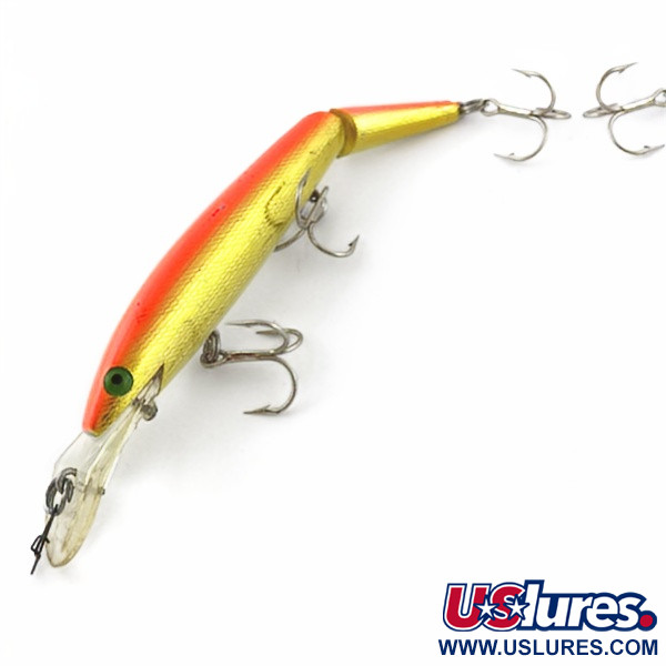 Vintage   Rebel Fastrac  F12 Jointed, 2/5oz Gold/Orange fishing lure #23952