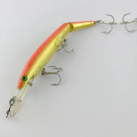 Vintage Rebel Fastrac  F12 Jointed, 2/5oz Gold/Orange fishing lure #23952