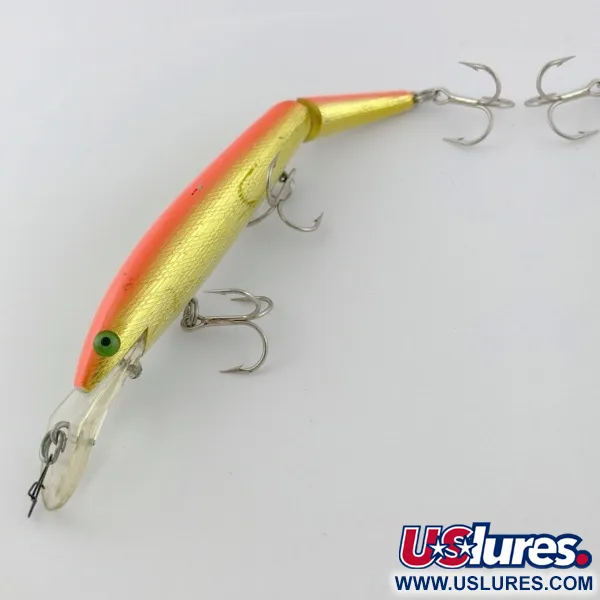 Vintage Rebel Fastrac  F12 Jointed, 2/5oz Gold/Orange fishing lure #23952