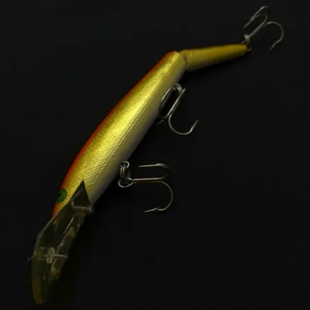 Vintage Rebel Fastrac  F12 Jointed, 2/5oz Gold/Orange fishing lure #23952