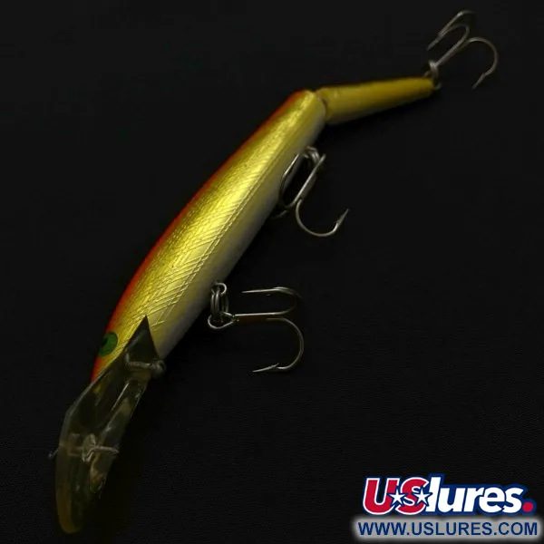 Vintage Rebel Fastrac  F12 Jointed, 2/5oz Gold/Orange fishing lure #23952
