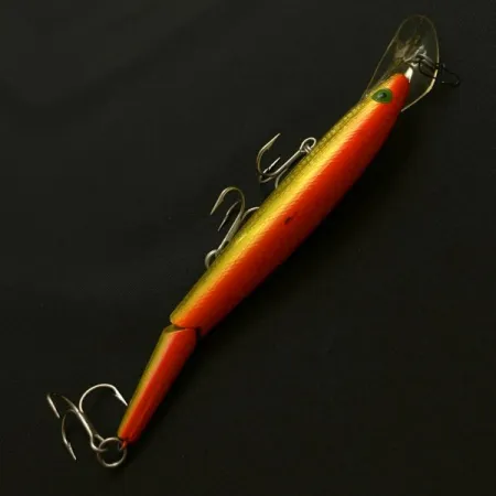 Vintage Rebel Fastrac  F12 Jointed, 2/5oz Gold/Orange fishing lure #23952