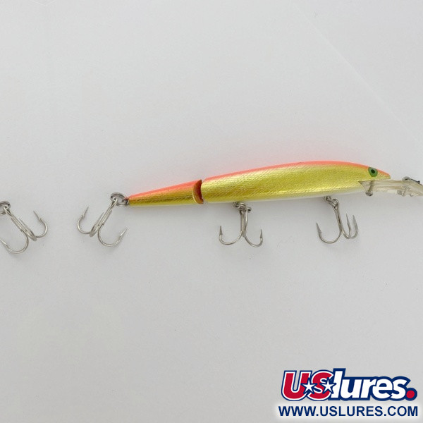 Vintage   Rebel Fastrac  F12 Jointed, 2/5oz Gold/Orange fishing lure #23952