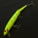 Vintage   Rebel Floater F14 Jointed, 1/2oz chartreuse fishing lure #23953