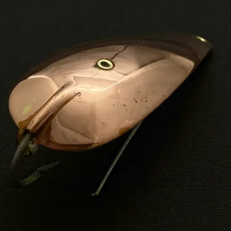 Vintage Master Weedless Wiggler Augues Bait , 2/3oz copper/red fishing spoon #23963