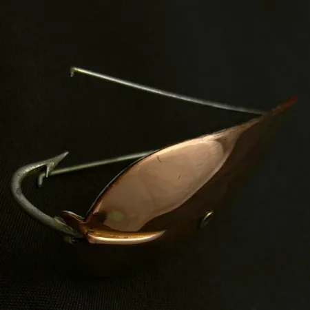 Vintage Master Weedless Wiggler Augues Bait , 2/3oz copper/red fishing spoon #23963