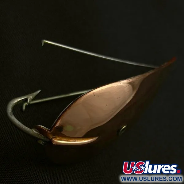 Vintage   Master Weedless Wiggler Augues Bait , 2/3oz copper/red fishing spoon #23963