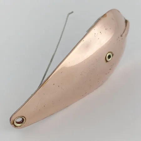 Vintage Master Weedless Wiggler Augues Bait , 2/3oz copper/red fishing spoon #23963