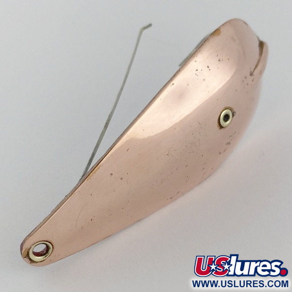 Vintage   Master Weedless Wiggler Augues Bait , 2/3oz copper/red fishing spoon #23963